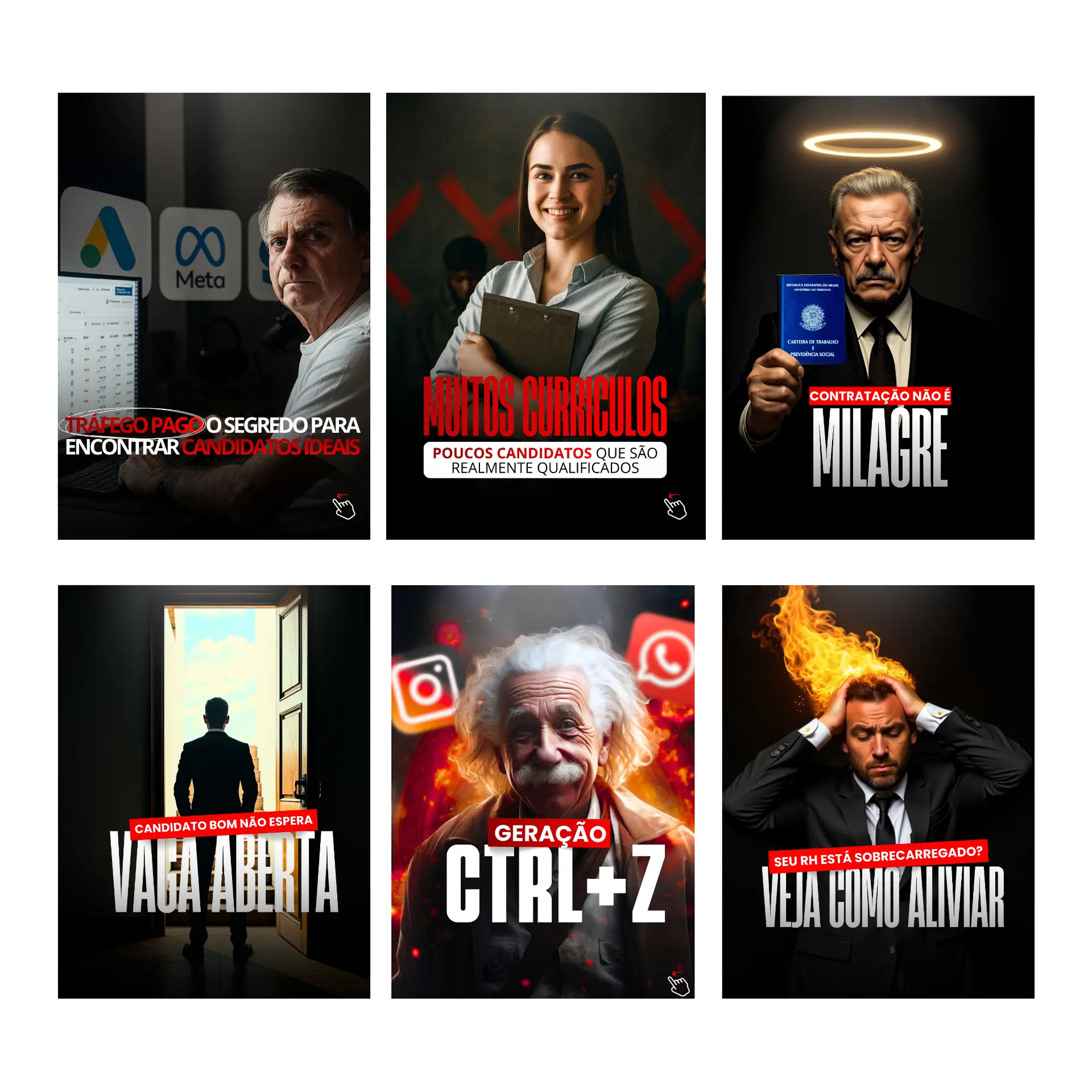 Montagem completa de Campanhas digitais & recrutamento
